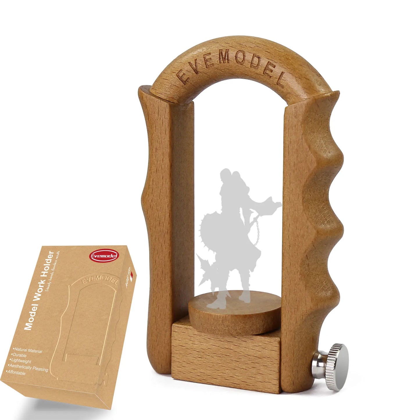 360° Rotating Wood Model Work Holder Miniature Painting Handle for Soldiers Handicraft Gundam Wargames