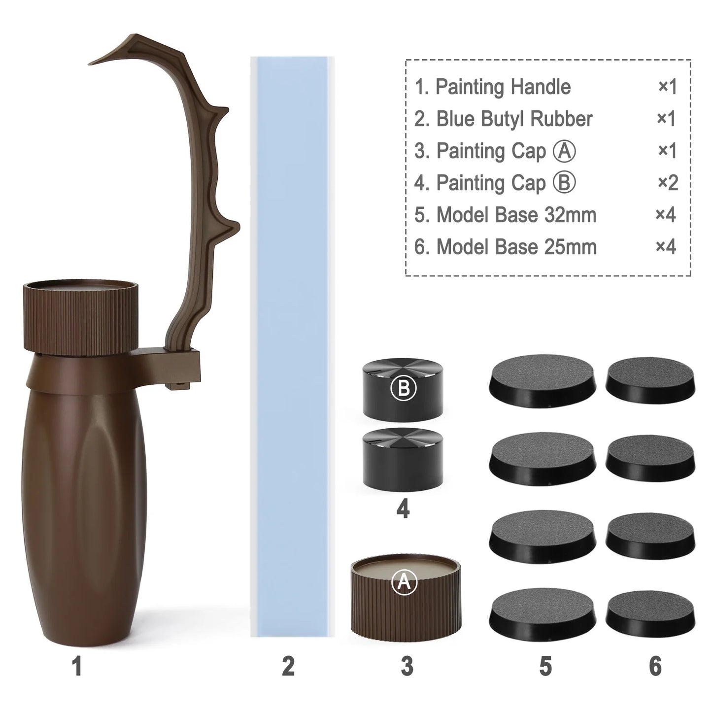 Model Coloring Holder Handheld Painting Handle Special Tools Clip for Soldiers Handicraft Gundam Wargames