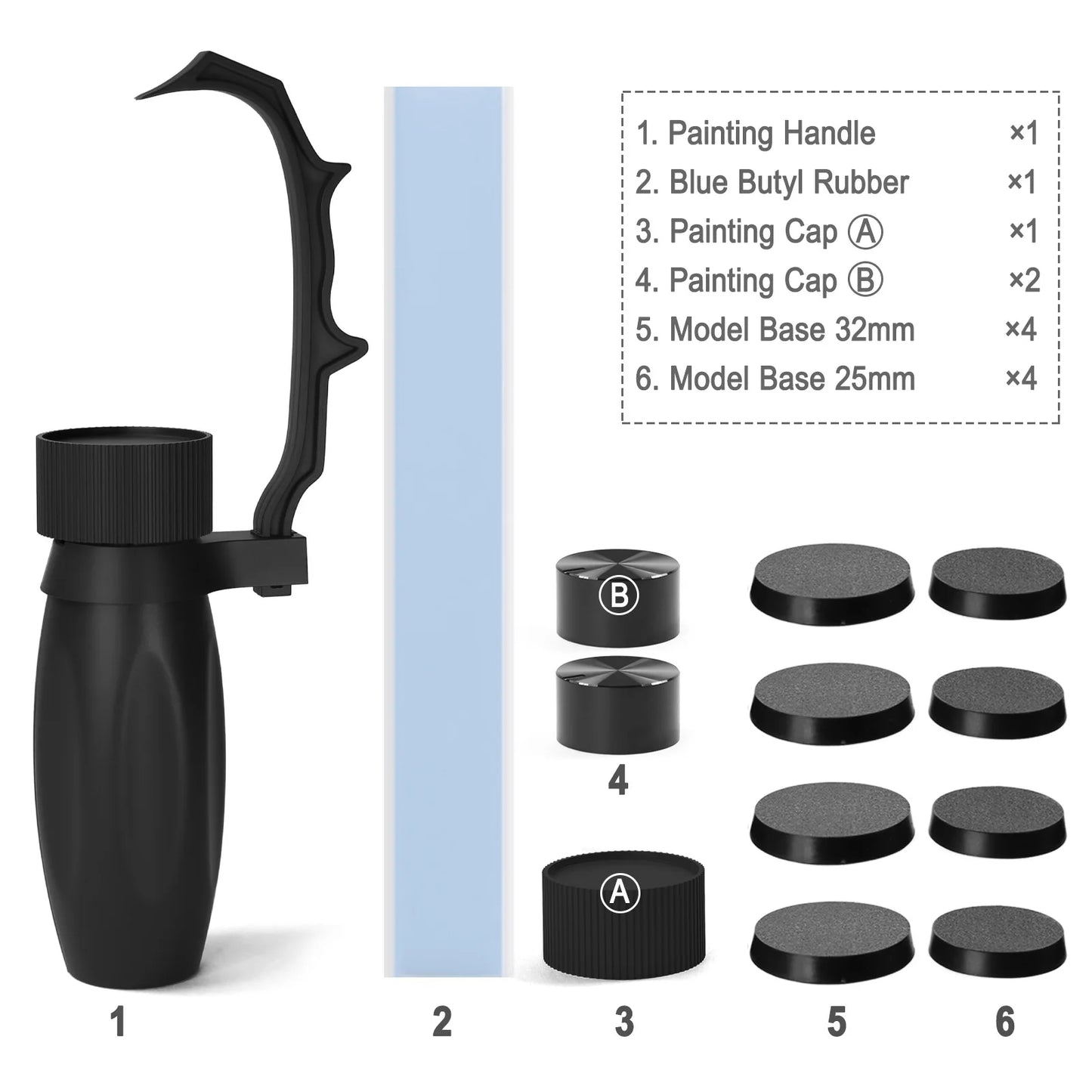 Model Coloring Holder Handheld Painting Handle Special Tools Clip for Soldiers Handicraft Gundam Wargames