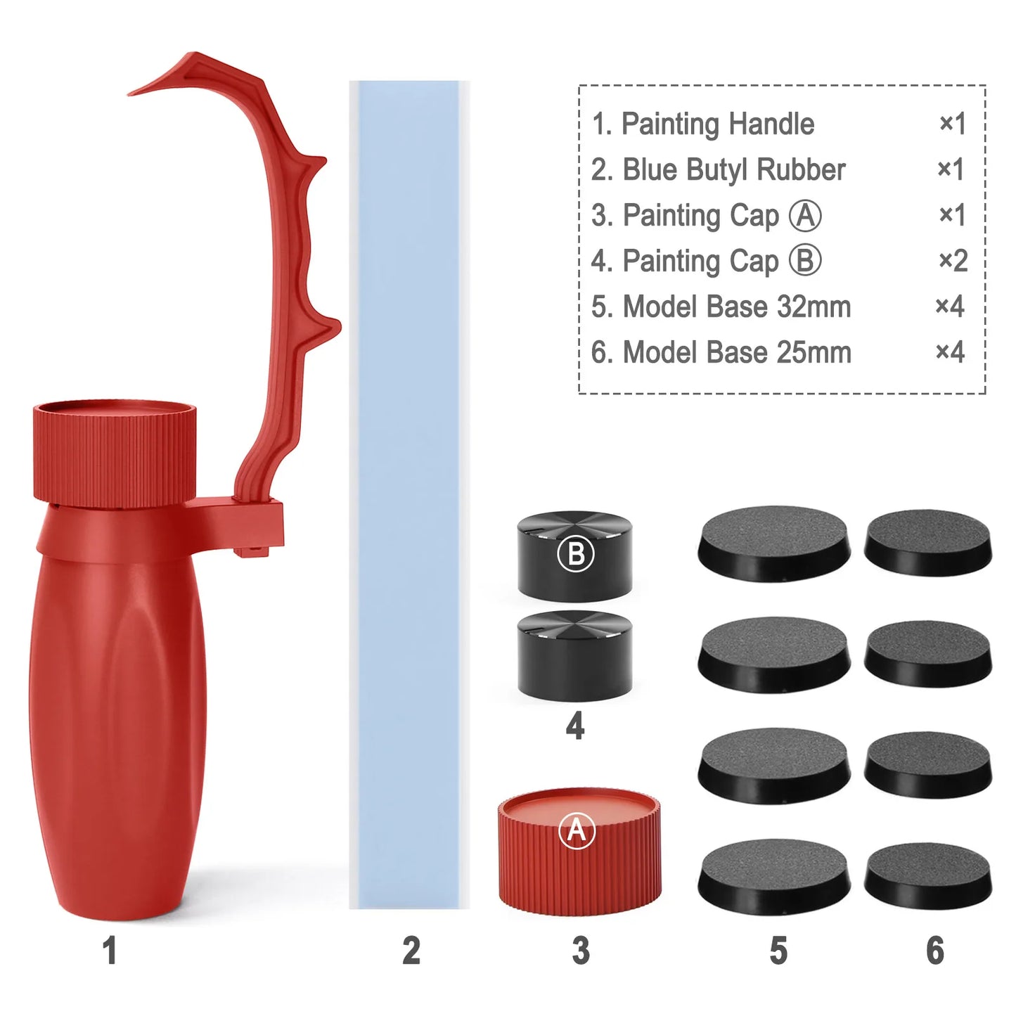 Model Coloring Holder Handheld Painting Handle Special Tools Clip for Soldiers Handicraft Gundam Wargames