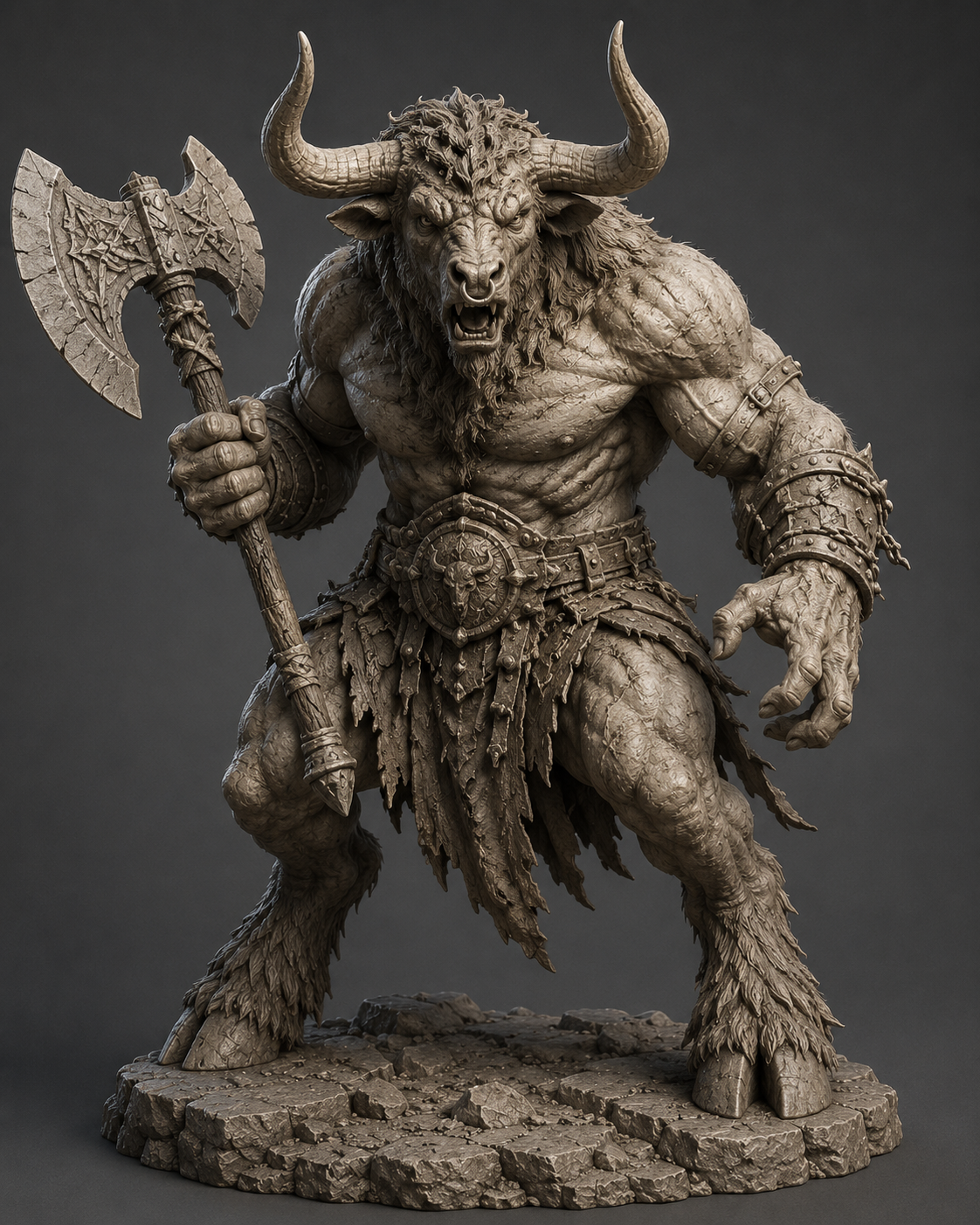 Minotaur- 3D Printed 32mm-100mm.