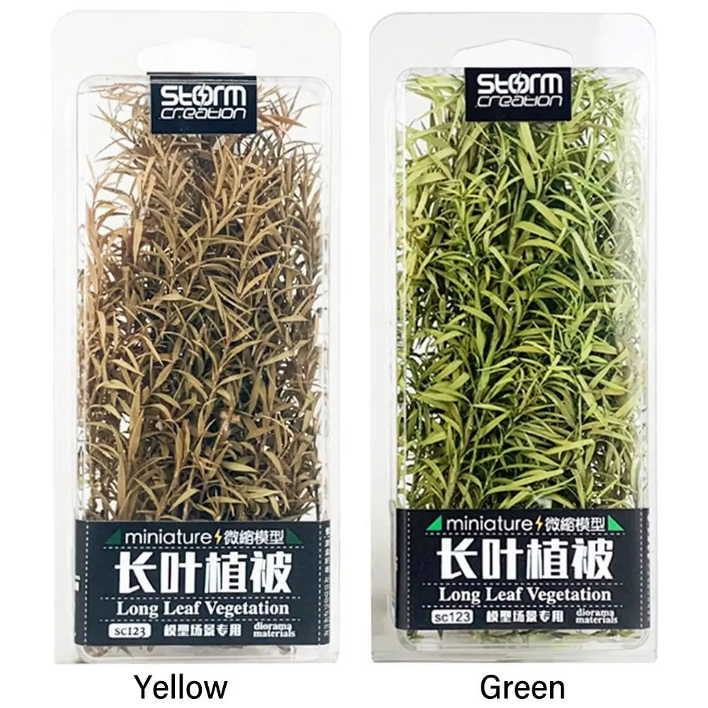 Sand Table Vegetation Long Leaf Grass Cluster Miniature Reed Scene Model Railway Scenery Micro Landscape DIY Accessories