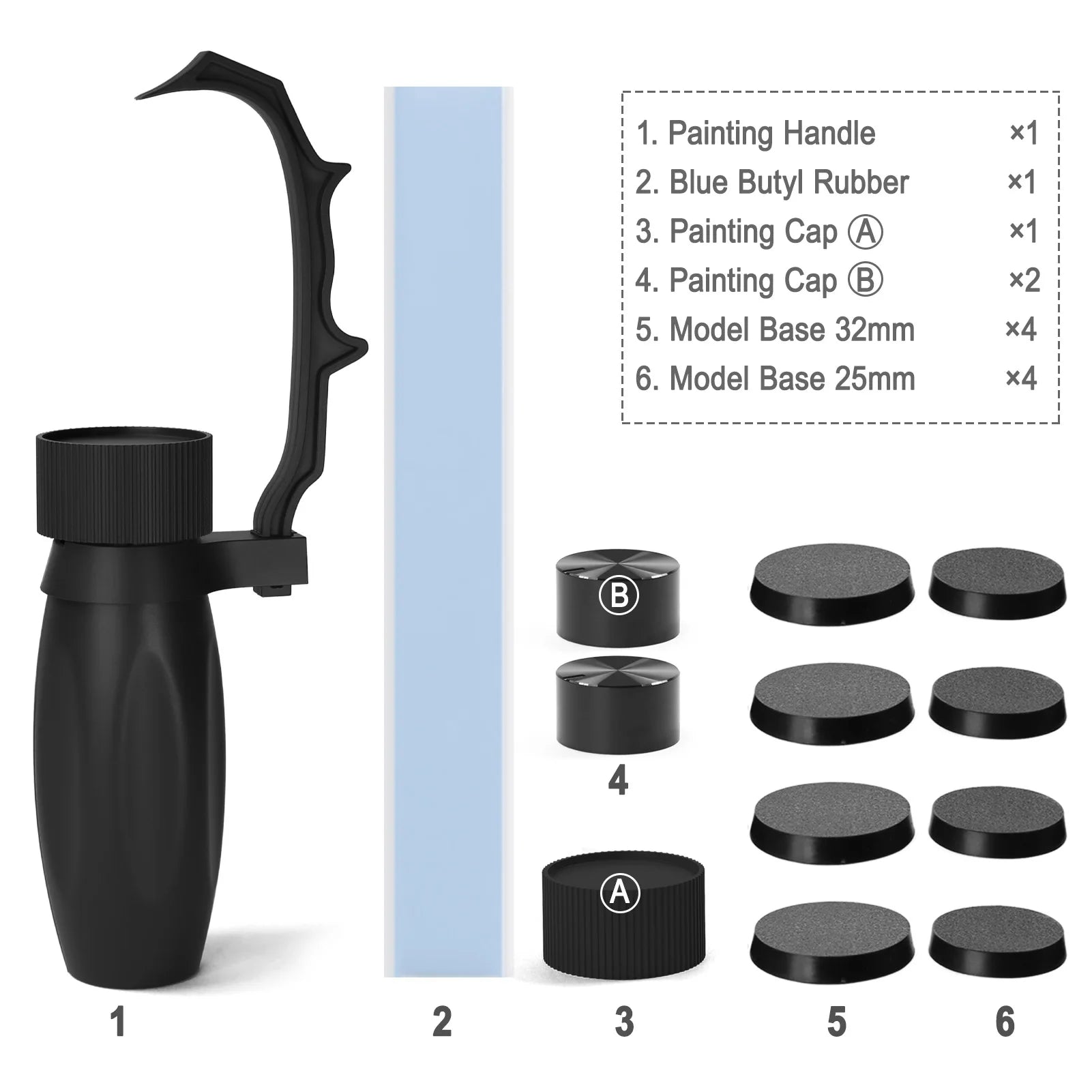 Model Coloring Holder Handheld Painting Handle Special Tools Clip for Soldiers Handicraft Gundam Wargames