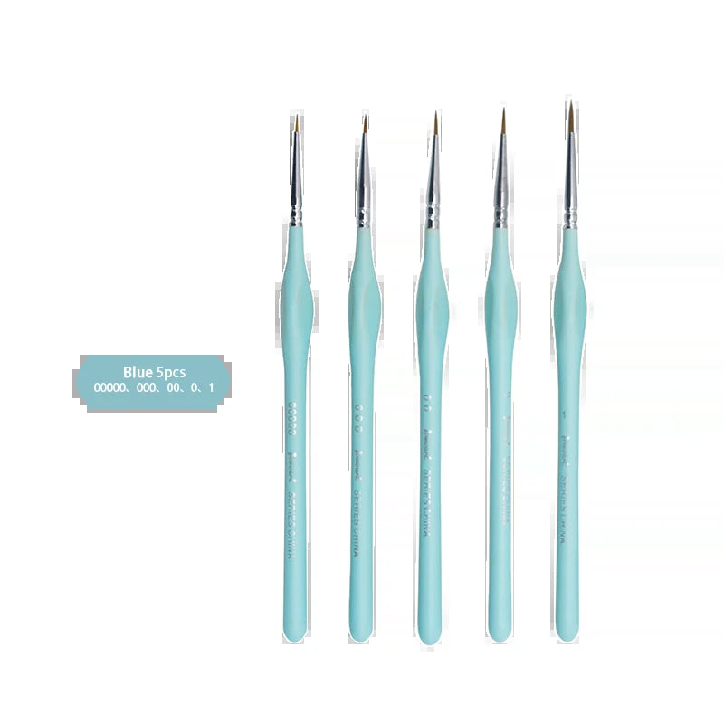 Weasel Hair Triangle Birch Rod Fine Nail Art Students Special Line Drawing Gouache Color Stroke Oil Brush 4Colors Hook Line Pen
