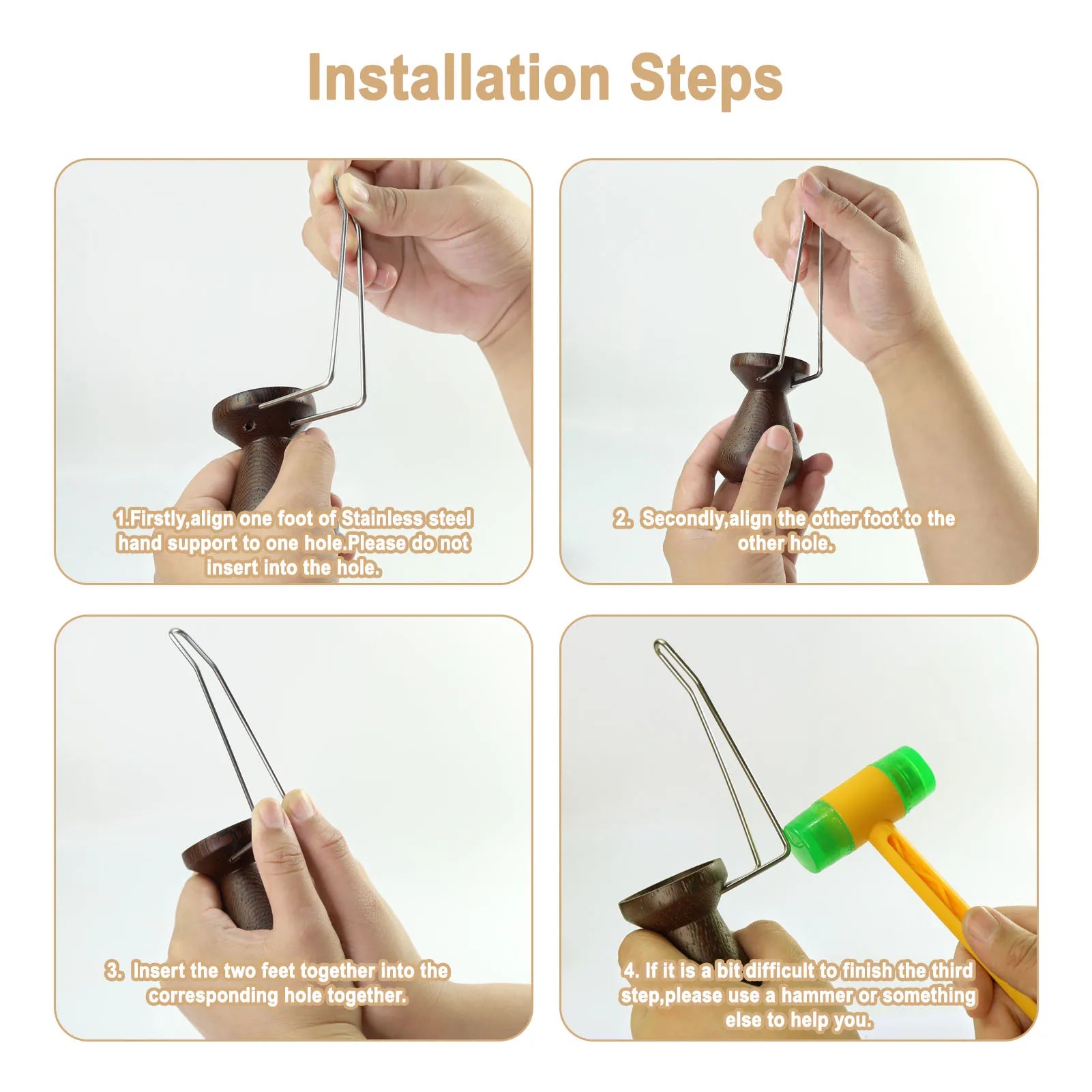 Model Handheld Wood Painting Handle Coloring Holder for Soldiers Handicraft Gundam Wargames
