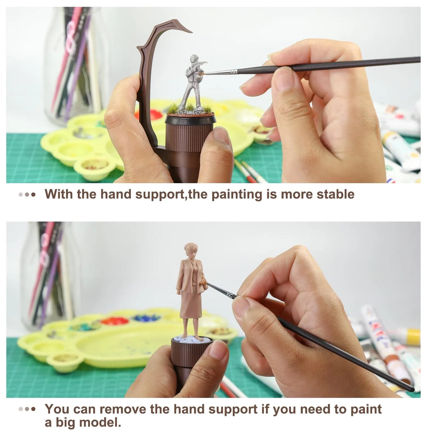 Model Coloring Holder Handheld Painting Handle Special Tools Clip for Soldiers Handicraft Gundam Wargames