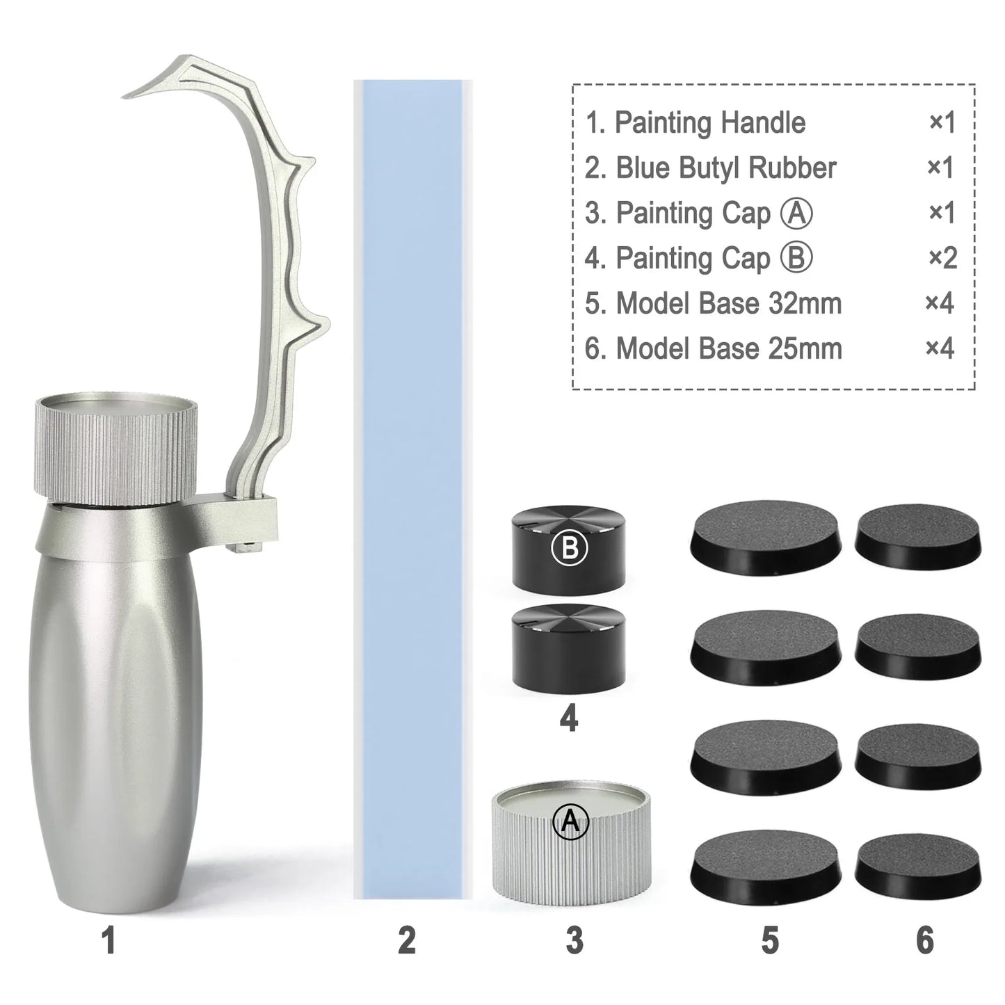 Model Coloring Holder Handheld Painting Handle Special Tools Clip for Soldiers Handicraft Gundam Wargames